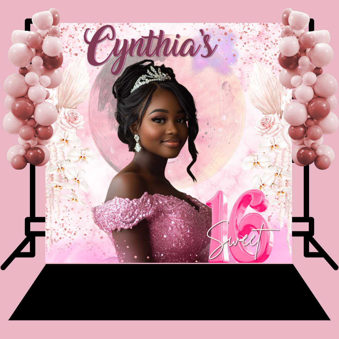 Custom Sweet Sixteen Birthday backdrop (Copy)