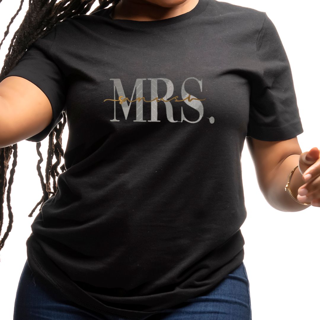 Couples|Mrs Name Shirt|Wedding Gifts|embroidered shirt| gift| christian appare