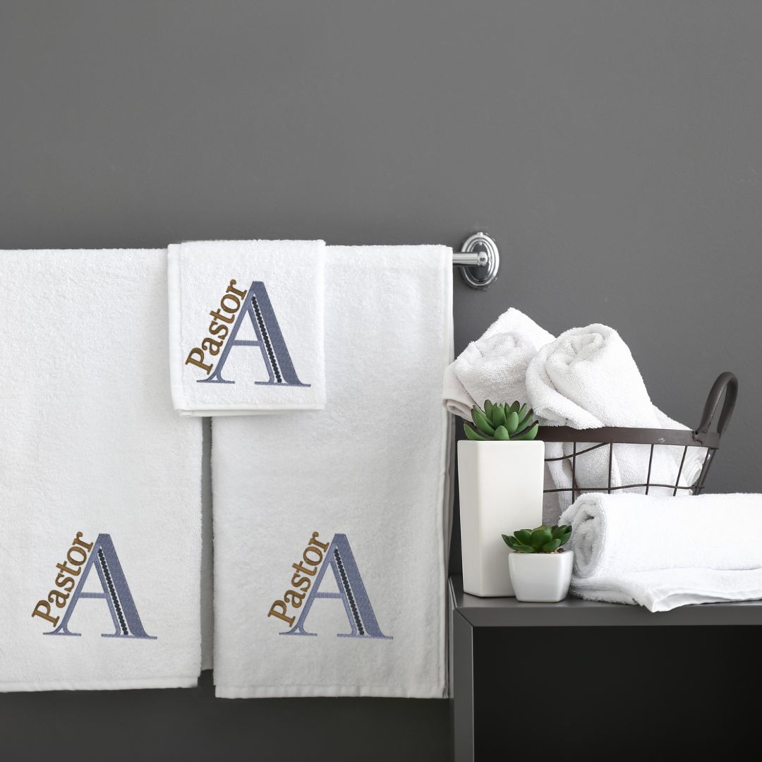 Personalized One Bath  and Hand Towel with Name