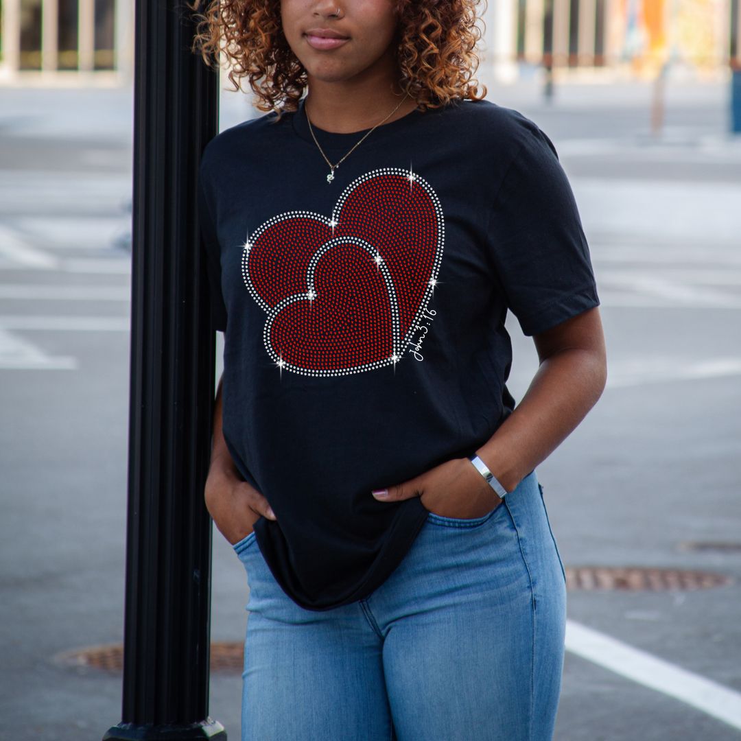 Hearts Bling T-Shirt