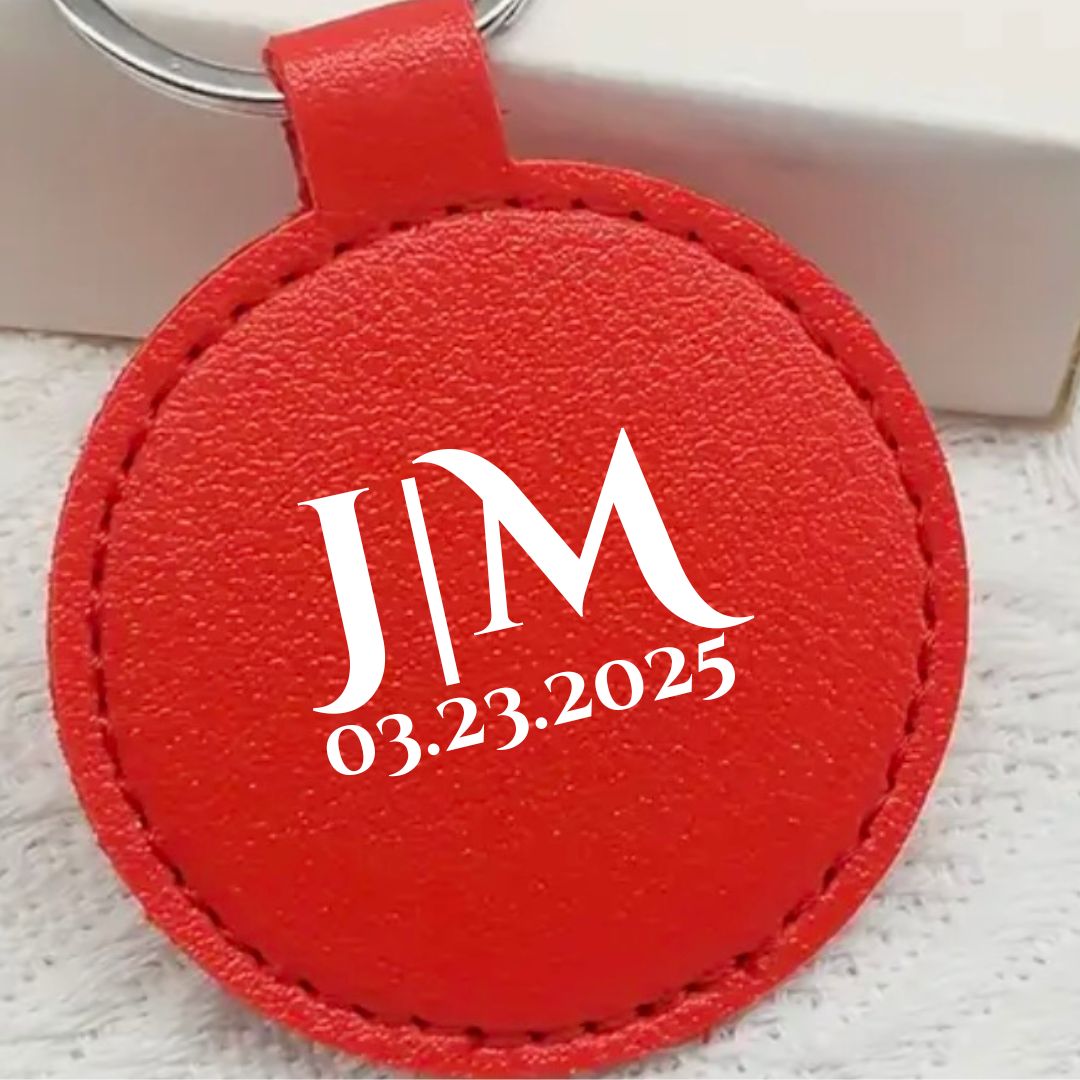 Vinyl Wedding Name Initial Party Favors