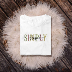 Simply Blessed Embroidered T-Shirt