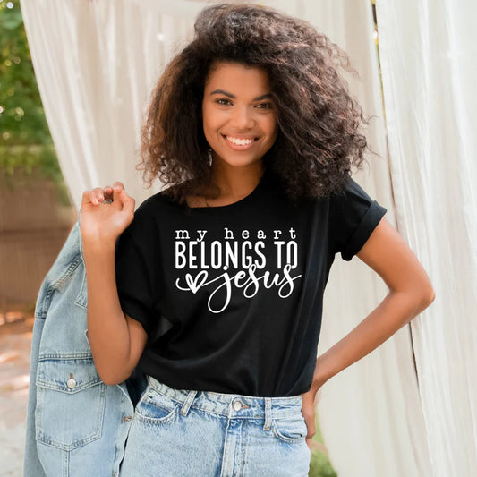 My Heart Belongs to Jesus Scree Print T-Shirt